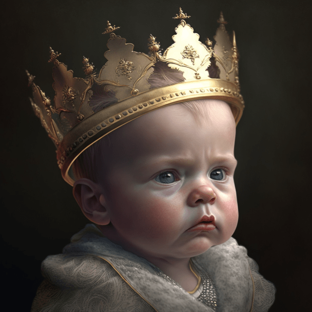 Baby als koning